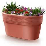 Prosperplast Windsor Plantenpot/Bloempot - Kunststof - Terracotta - L28 x B15 x H15 cm - Ovaal