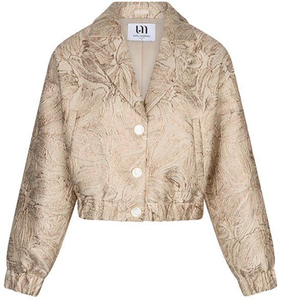 Lofty Manner Jas Jacket Helja Fancy Jacquard RH42 120 Beige Dames Maat XL