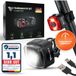 Mivelo Kit d'éclairage LED pour vélo 'Cube Pro' rechargeable par USB avec feu de freinage - Noir