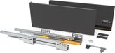 Emuca Lade kit Concept voor keukens, hoogte 185 mm, diepte 450 mm, zachte sluiting, Staal, Antraciet