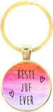 Sleutelhanger KadoExpress Sleutelhanger Glas - Beste Juf Ever