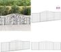 vidaXL Gabions - 15 pieces - arched - 400x30x100/120 cm - iron