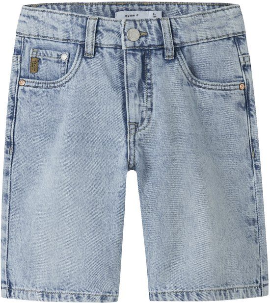 NAME IT Jongens Bermuda Shorts Light Blue Bleached Denim Katoen Maat 104