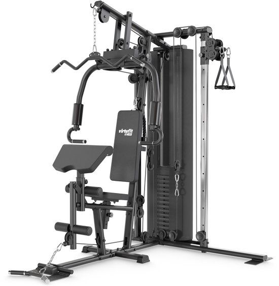 VirtuFit KH200 Krachtstation - Multifunctionele Homegym - 80 kg Gewichtstapel - Full Body Training - Zwart
