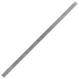 LINEX 100411044 stalen liniaal, 100 cm lang en 3,5 cm breed, met cm en inchschaal en omrekeningstabel op de achterkant (van inch tot mm).