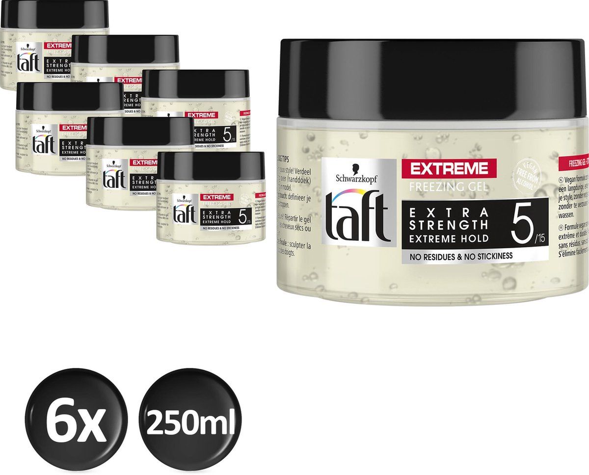 Taft Extreme Freezing Gel 250ml (6x)