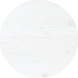 vidaXL Tafelblad Ø70x2,5 cm massief grenenhout wit