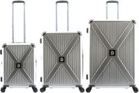 Discovery Crossroad Harde koffer set / Trolley set / Reiskoffer set - (S/M/L) Zilver