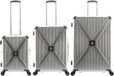 Discovery Crossroad Harde koffer set / Trolley set / Reiskoffer set - (S/M/L) Zilver