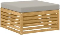 vidaXL - Voetenbank - Massief Acacia Hout - Wit