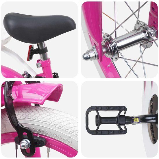 vidaXL Kinderfiets 14 Inch Roze