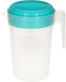 Plasticforte Waterkan - 2L - blauw/transparant - met deksel - kunststof - schenkkan