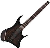 Gear4music Harlem Headless Gitaar Trans Black