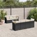 Maison Exclusive - Ensemble de meubles de jardin 8 pièces avec canapé et coussins, noir, en polyrotin