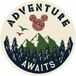 Komar Fotobehang - Mickey Adventure 125x125cm - Rond - Vliesbehang - Zelfklevend