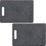 Zeller Snijplank - 2x - anthracite - 30x20 cm - plastic - dishwasher safe