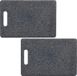 Zeller Snijplank - 2x - antraciet - 30x20 cm - kunststof - vaatwasserbestendig