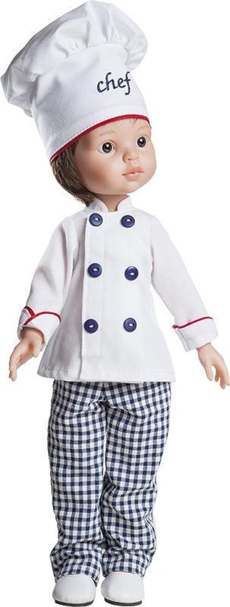 Paola Reina 04612 32 cm Carlos Chef Doll, Multi-Color