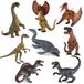 Figurines de dinosaures - Figurines de jeu - 8 pièces - Velociraptor, Tyrannosaurus rex, Anchisaurus, Spinosaurus