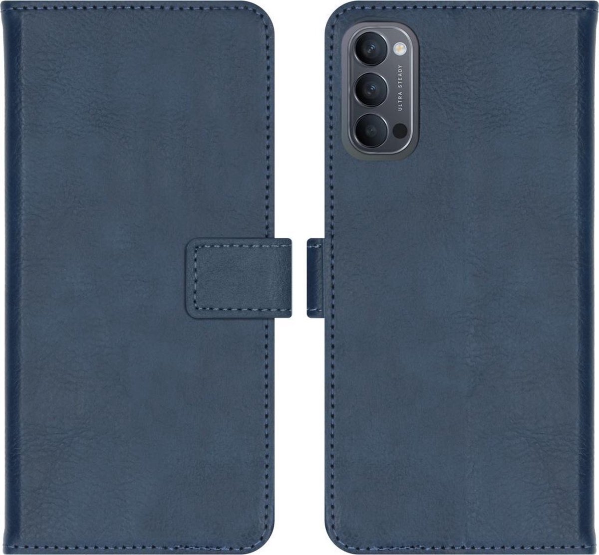 imoshion Luxe Booktype Oppo Reno4 5G hoesje - Donkerblauw