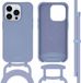 iMoshion Hoesje iPhone 14 Pro - Color Backcover met Koord - Blauw