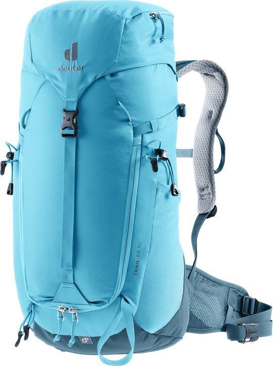 Deuter Trail 22 SL Dames Wandelrugzak – Aircontact Draagsysteem – 22 Liter – Inclusief Regenhoes – Lagoon-Atlantic
