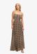 Superdry Maxi-jurk met transparante achterkant Dames Jurken Harrion Brown Print Gebloemd Viscose Mouwloos