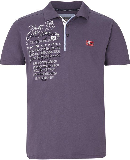 Jan Vanderstorm heren Poloshirt - 52/54 - Zwart - Katoen