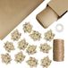 LEVIATAN Cadeauverpakkingsset, cadeaupapier, zelfklevende decoratieve sterren, jute koord en plakband, L, kracht