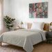 Italian Bed Linen Satijn Zomer Quilt, Polyester, Duif Grijs, 170x250cm