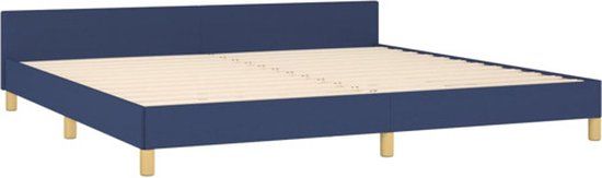 vidaXL Bedframe Stof Blauw 200x200 cm
