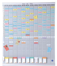 Nobo T-Kaart Planningset Jaarplanner - 702 Sleuven - Wit