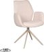 LABEL51 Mellow Chaise de salle à manger - Naturel - Tissu - Cadre en métal noir