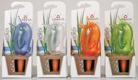AMPW Scheurich Set van 4 Gietballen Bloemengieter Waterdispenser *Bördy* - H15cm/90ml - Oranje, Blauw, Groen, Zilver
