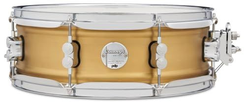 PDP Concept Series Metal Snare, 14" x 5", 1.2mm Natural Satin Brushed Brass