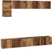 vidaXL Tv-meubelset Oud Hout Bewerkt hout