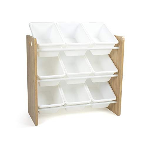 Humble Crew Kinderkamer Plank met 9 Opbergbakken - Naturel/Wit