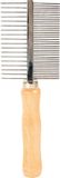 Trixie Vachtkam - 2-Zijdig, Houten Handvat, Metalen Tanden - 17 cm, 3 Stuks