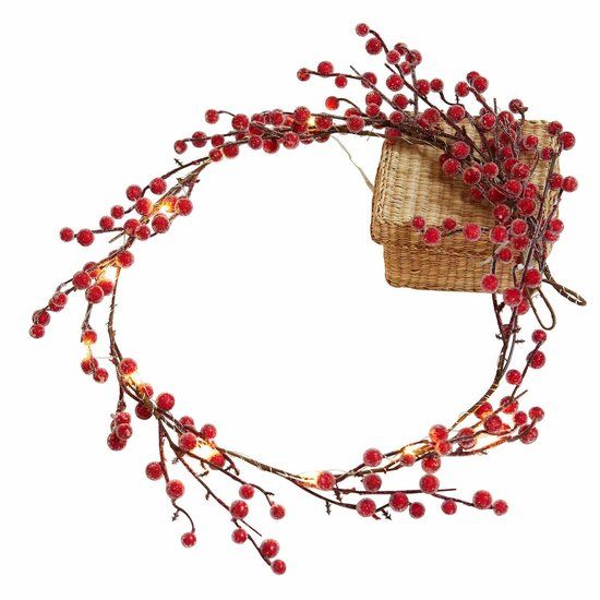 LOBERON Ledguirlande Rimont rood/bruin