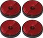 Pro Plus Reflector - set 4x - rood - schroefbevestiging - 60mm - rond