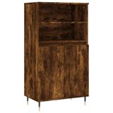 vidaXL Hoge kast, gerookt eikenfineer, 60x36x110 cm, houtvezelplaat