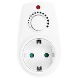 ORNO AE-13114(GS) Dimmer met extra stopcontact max. 280 W Schuko voor Duitse markt, wit