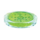 Spirella Sydney Wattenschijfdispenser, wattenschijfhouder, acryl, make-up cosmetica-organizer, 16,5 x 7 cm, groen