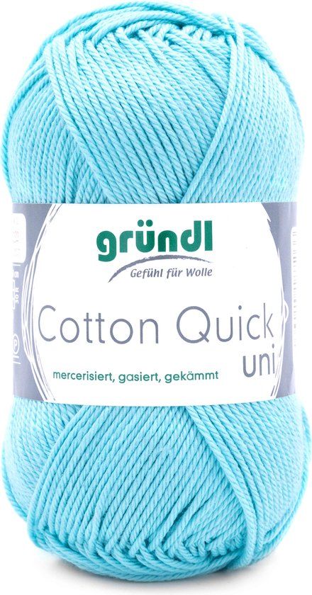 Gründl Wolle Gründl Cotton Quick Uni Babyblauw Katoen 5 bollen