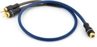 SSDN Splitterkabel Dubbel Afgeschermd F->m/m 0,5 Meter Blauw