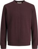 Jack & Jones Trui Jcofusion Waffle Brand Sweat Crew N 12300438 Fudge Mannen Maat - L