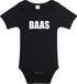 Bellatio Decorations Baas Baby Rompertje Zwart Jongens en Meisjes - Kraamcadeau - Babykleding 80