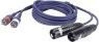 DAP Audio XLR naar RCA Kabel 3m - 2x XLR Male naar 2x RCA (Tulp) overgangskabel - 3m