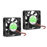 2-Pack 60 mm x 60 mm x 15 mm 6015 12V DC Kogellager Borstelloze koelventilator, 2pin