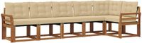 vidaXL 6-delige outdoor bankset, naturel en beige